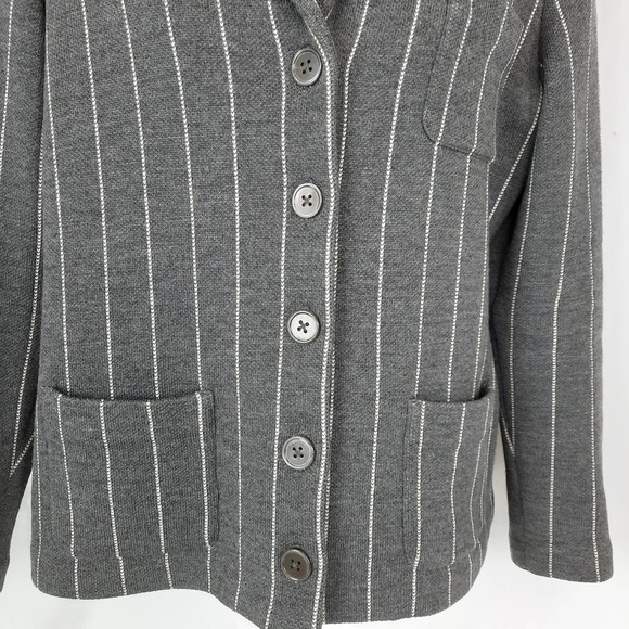 Lauren Ralph Lauren Merino Wool Button Down Pinstripe Blazer, Petite Small - Picture 7 of 16
